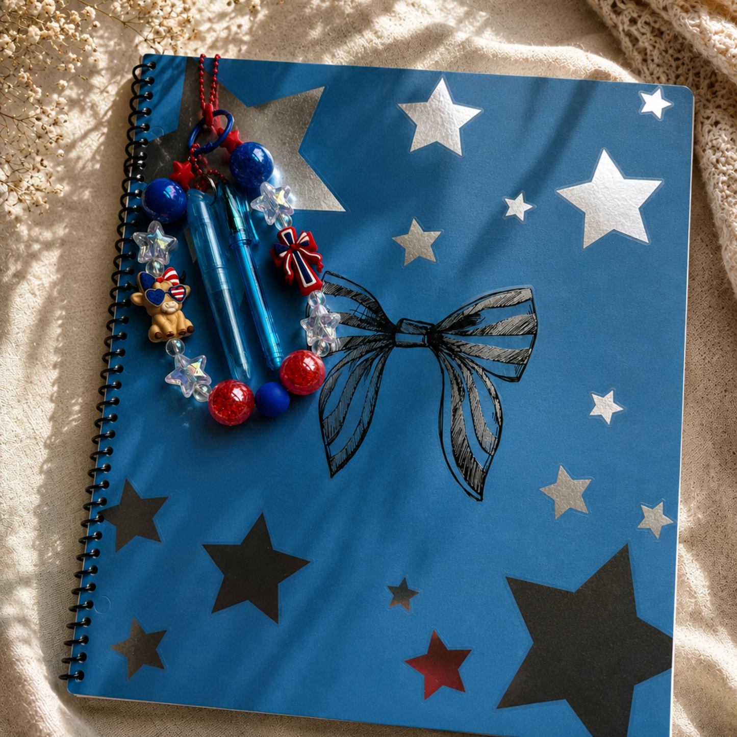 3-in-1 Christian Bookmark | Keychain | Bible Study Pen & Highlighter | Patriotic July 4 Bookmark | Bible Journal Accessory | Christian Gift