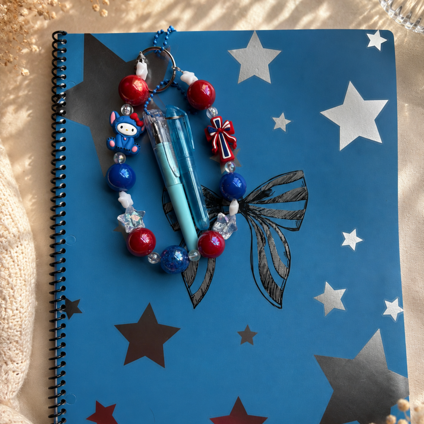 3-in-1 Christian Bookmark | Keychain | Bible Study Pen & Highlighter | Patriotic July 4 Bookmark | Bible Journal Accessory | Christian Gift