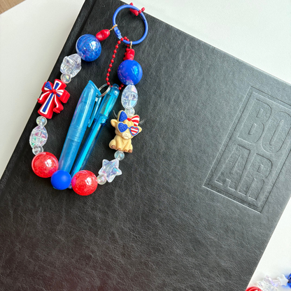 3-in-1 Christian Bookmark | Keychain | Bible Study Pen & Highlighter | Patriotic July 4 Bookmark | Bible Journal Accessory | Christian Gift