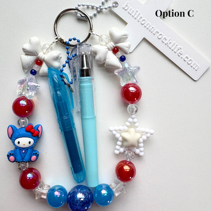 3-in-1 Christian Bookmark | Keychain | Bible Study Pen & Highlighter | Patriotic July 4 Bookmark | Bible Journal Accessory | Christian Gift