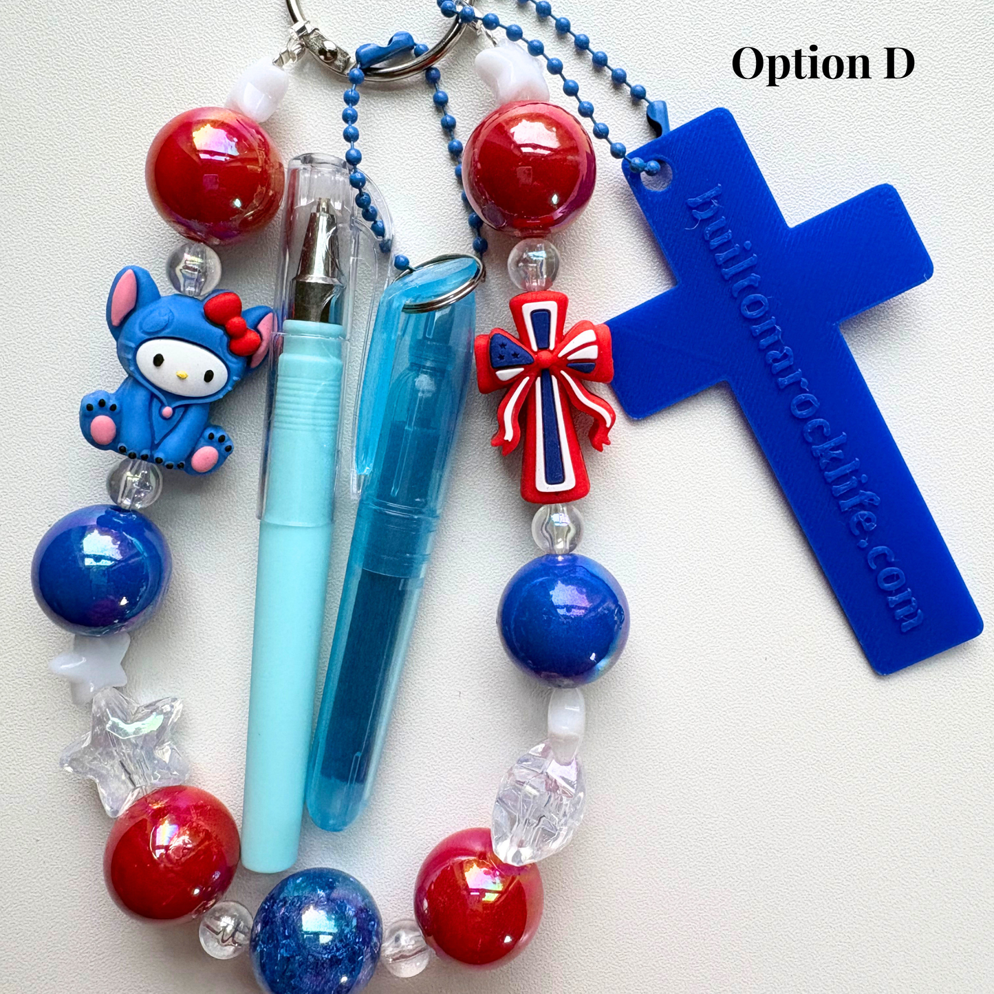 3-in-1 Christian Bookmark | Keychain | Bible Study Pen & Highlighter | Patriotic July 4 Bookmark | Bible Journal Accessory | Christian Gift