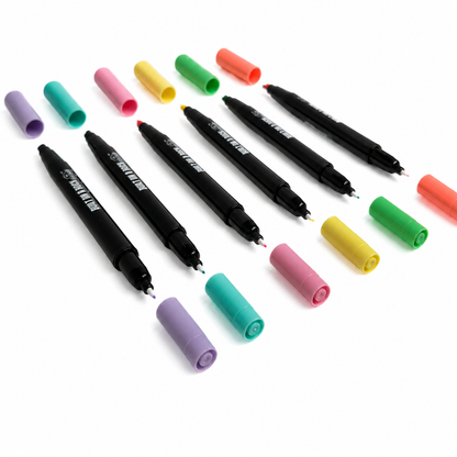 6-Pack Dual-Tip Highlighters