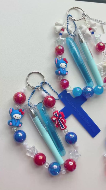 3-in-1 Christian Bookmark | Keychain | Bible Study Pen & Highlighter | Patriotic July 4 Bookmark | Bible Journal Accessory | Christian Gift
