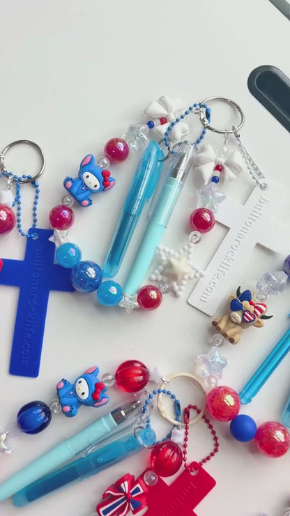 3-in-1 Christian Bookmark | Keychain | Bible Study Pen & Highlighter | Patriotic July 4 Bookmark | Bible Journal Accessory | Christian Gift